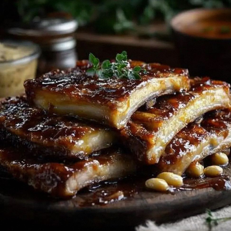 Aromatyczne żeberka pieczone w miodzie i musztardzie na pewno zachwycą