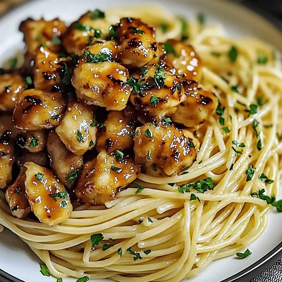 Aromatyczny kurczak w miodowo-czosnkowej glazurze z kremowym spaghetti – Schritt 2
