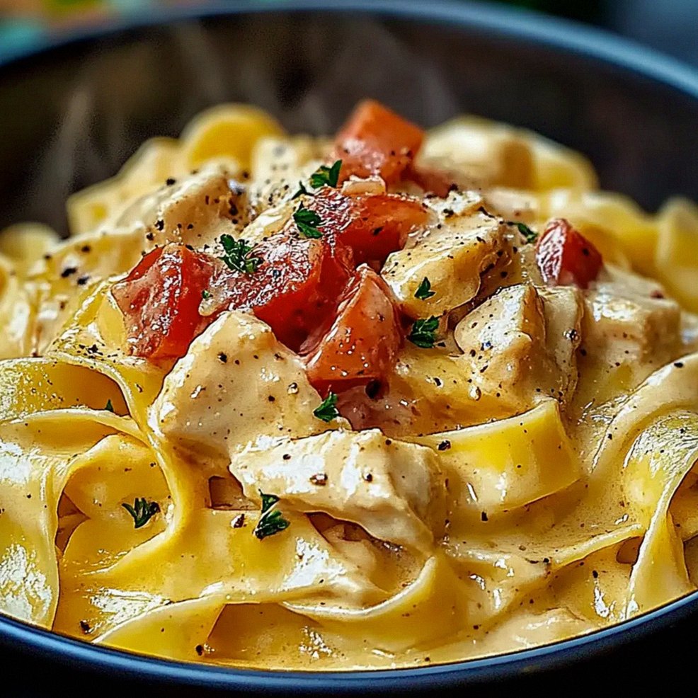 Kremowy kurczak z papryk i tagliatelle — smak, który zachwyca