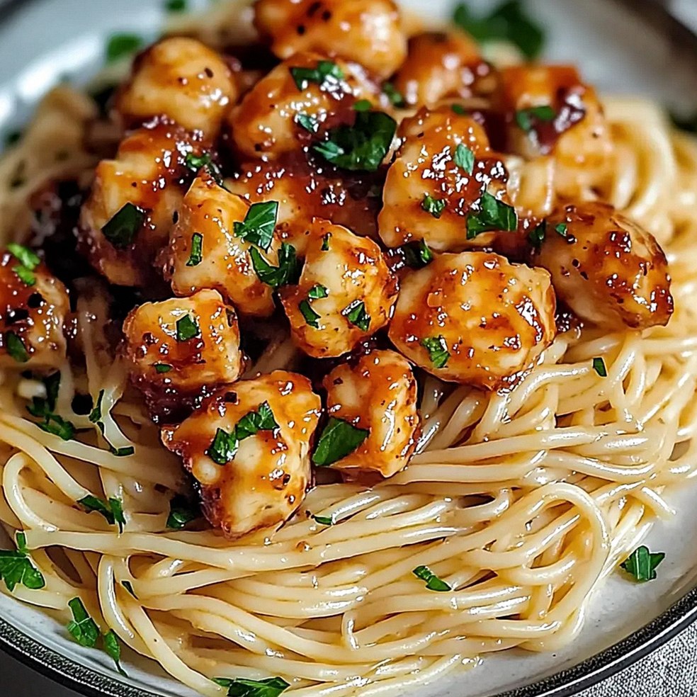 Pyszny kurczak w miodowo-czosnkowej glazurze z kremowym spaghetti – Schritt 2