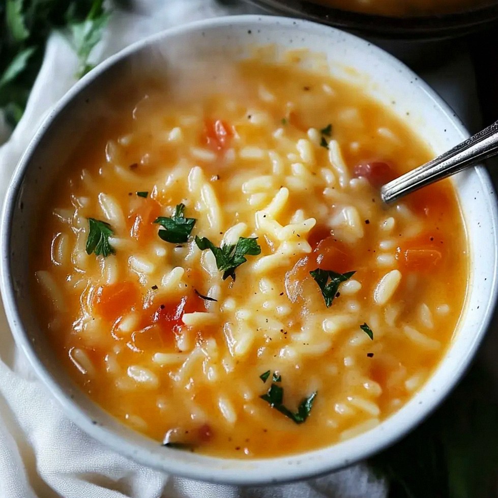 Rozgrzewająca włoska zupa z makaronem orzo, idealna na chłodne dni